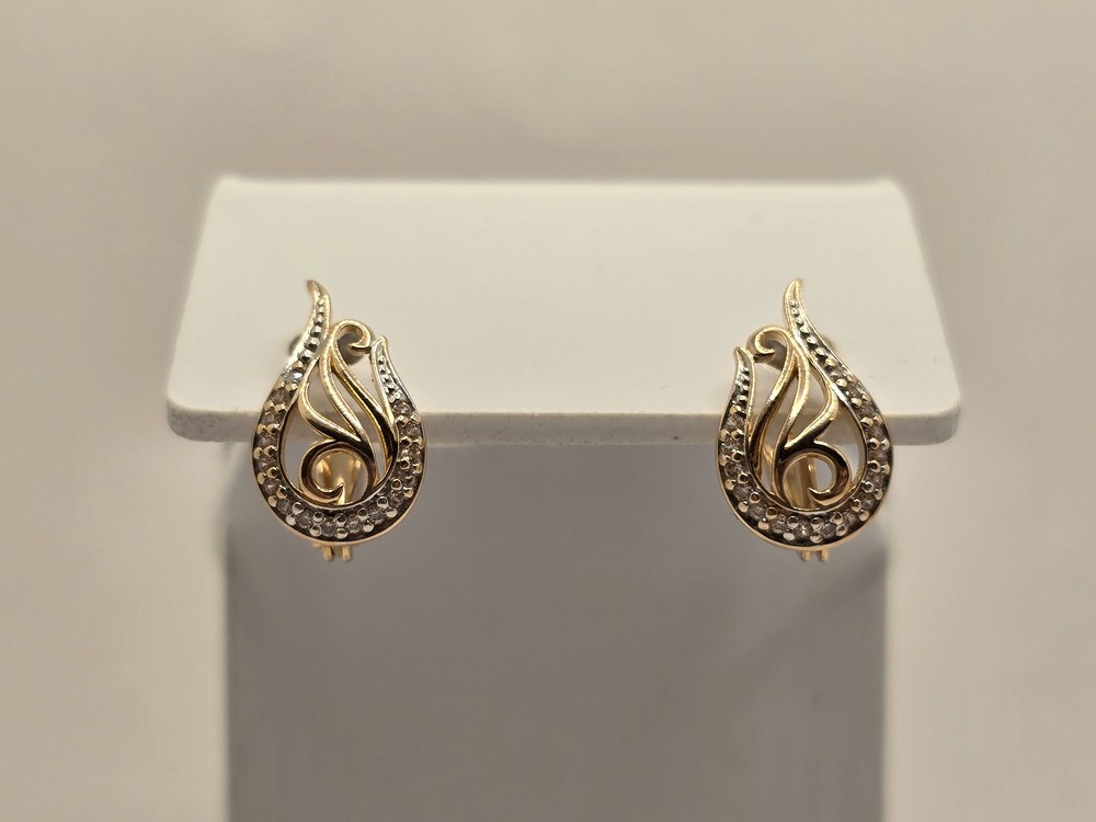 СКМИ585 СЕРЬГИ С КАМНЯМИ (Au 585)