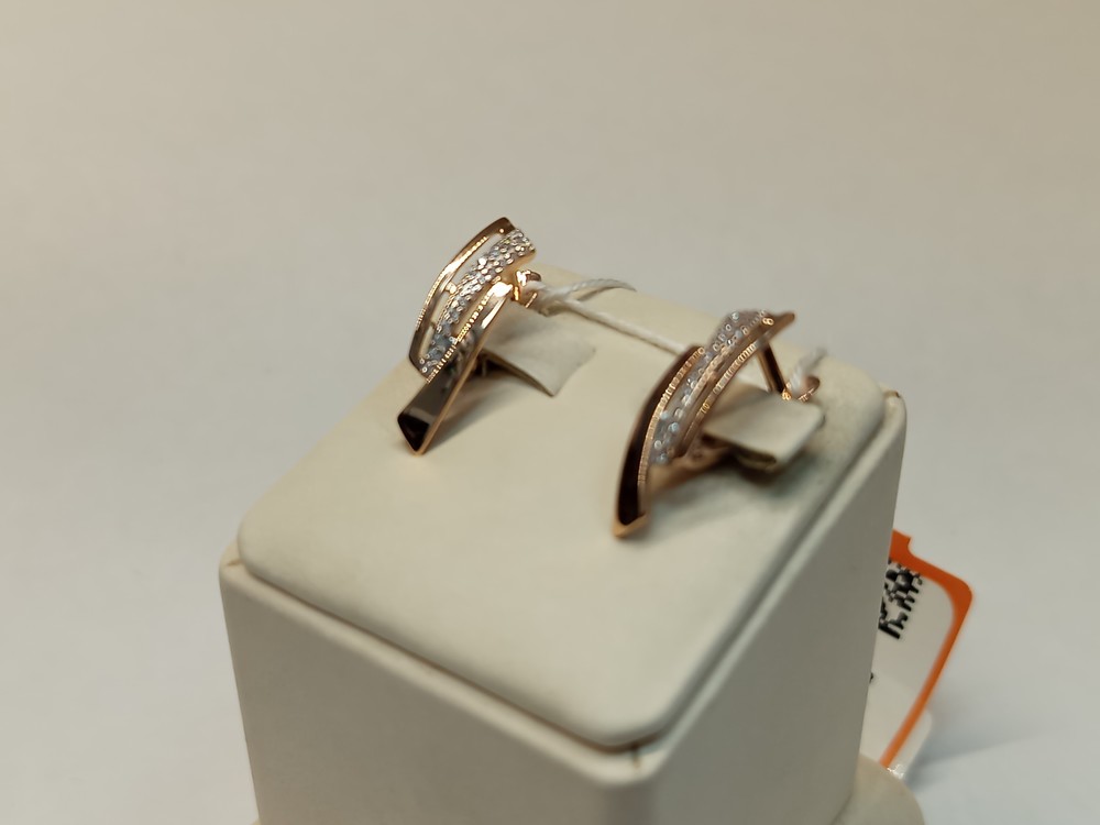 СКМИ585 СЕРЬГИ С КАМНЯМИ (Au 585)