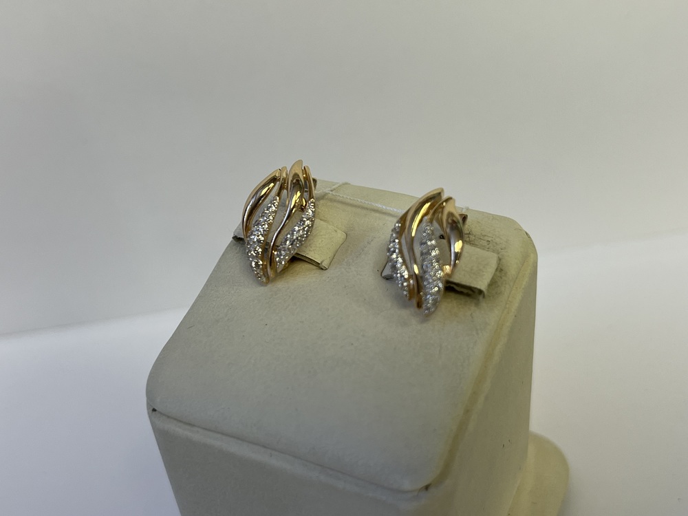 СКМИ585 СЕРЬГИ С КАМНЯМИ (Au 585)