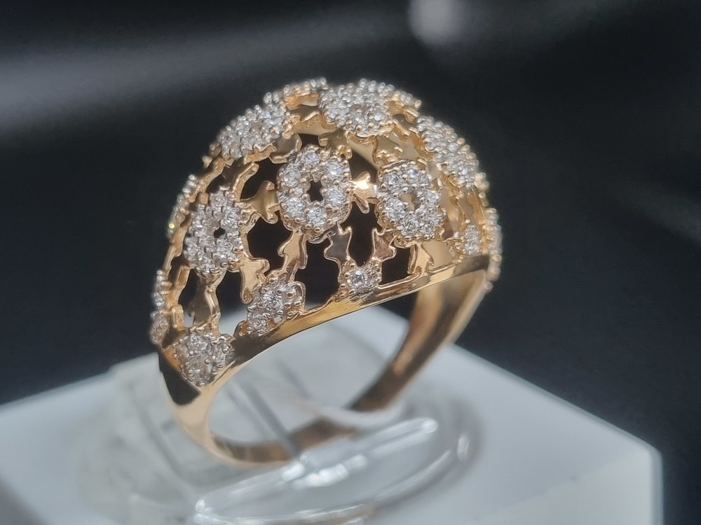 КОЛКМИ585 КОЛЬЦО С КАМНЯМИ (Au 585)