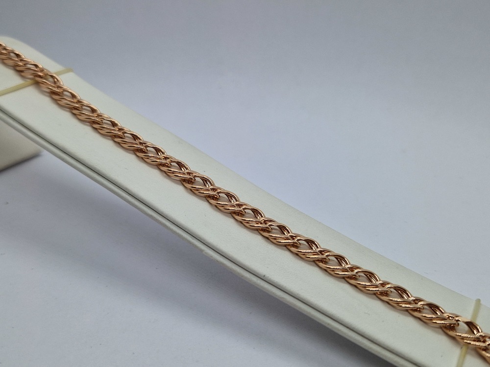 БРАСЛЕТ ПУСТОТЕЛЫЙ Ромб двойной (Au 585)