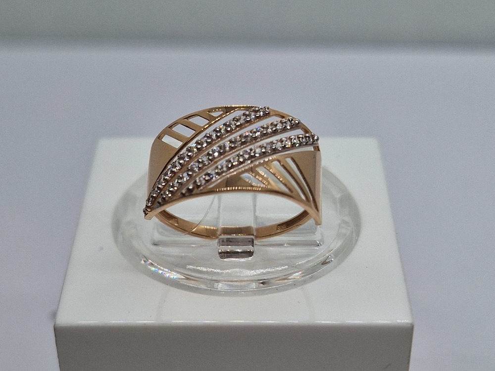 КОЛЬЦО С КАМНЯМИ (Au 585)