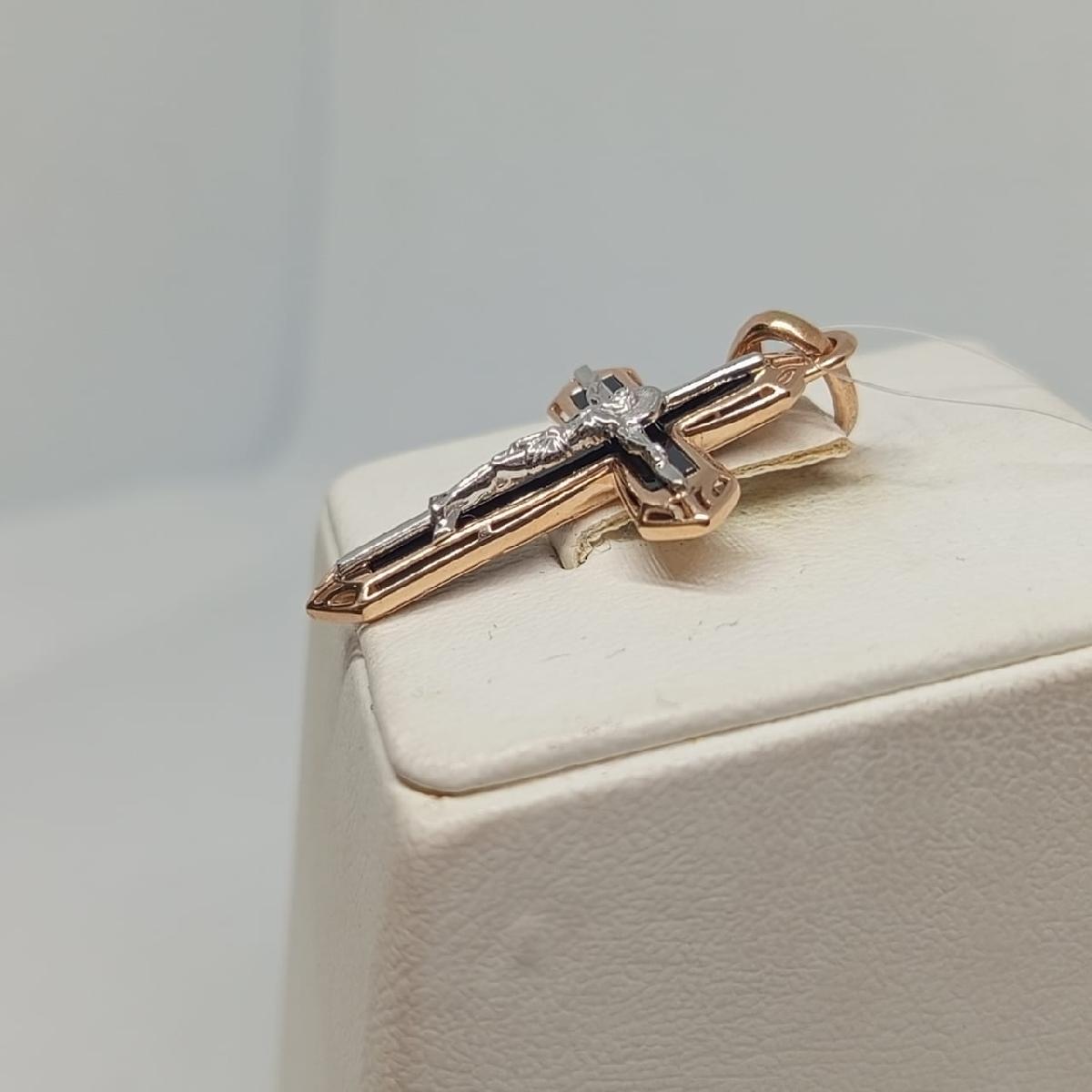 ПОДВЕСКА КРЕСТ с камнем (Au 585)