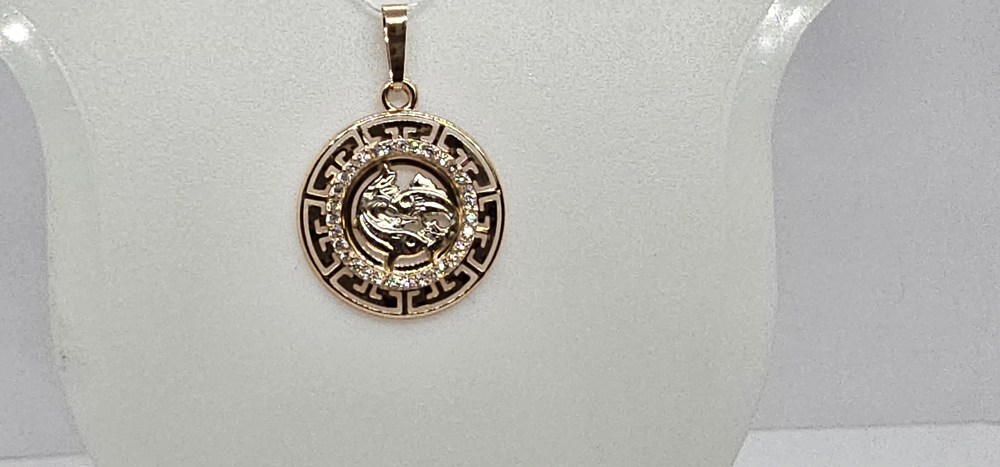 КрСВП/рыб/Ф ПОДВЕСКА ЗНАК ЗОДИАКА РЫБЫ (Au 585)