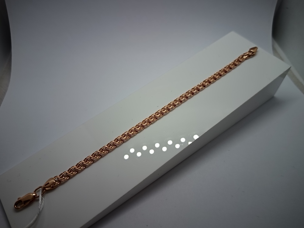 БЛБ585 БРАСЛЕТ ПОЛНОВЕСНЫЙ Бисмарк (Au 585)