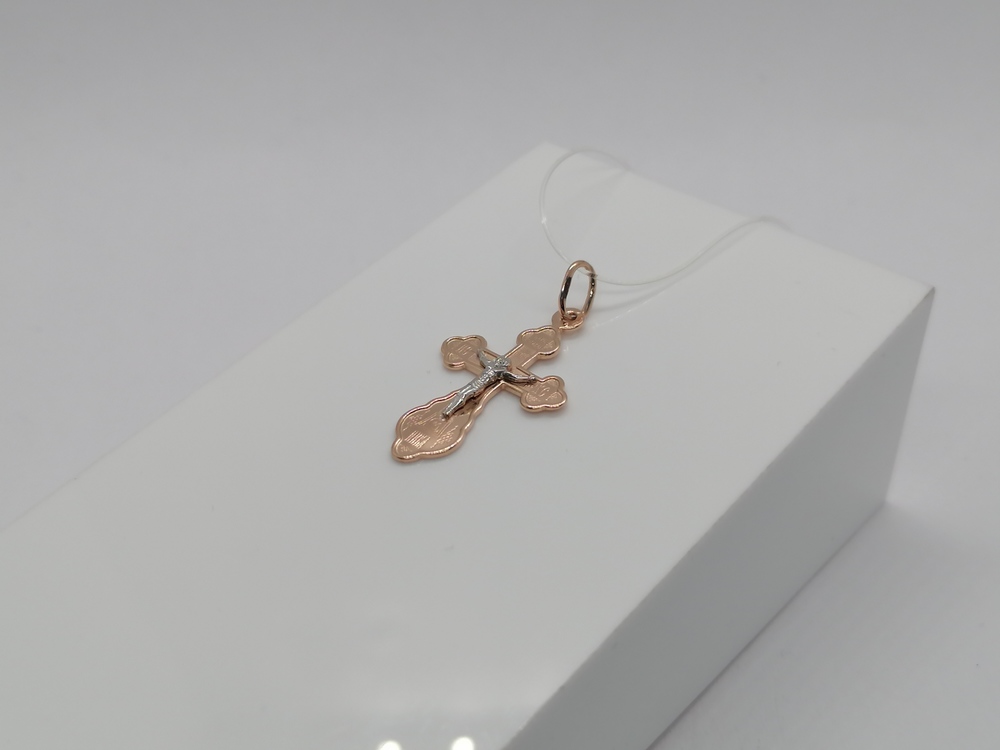 ПОДВЕСКА КРЕСТ БЕЗ КАМНЯ (Au 585)