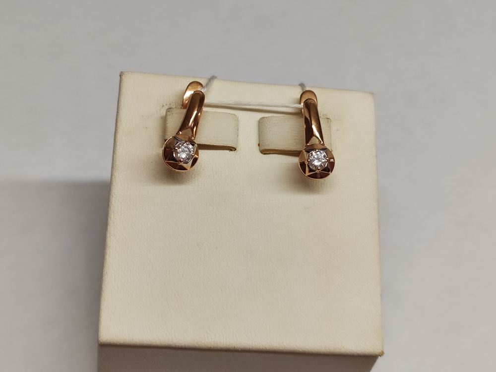 СЕРЬГИ С КАМНЕМ (Au 585)