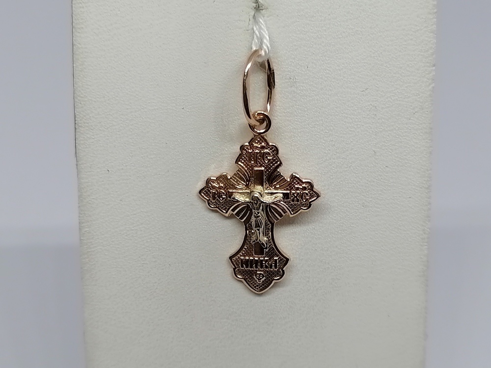 ПОДВЕСКА КРЕСТ БЕЗ КАМНЯ (Au 585)