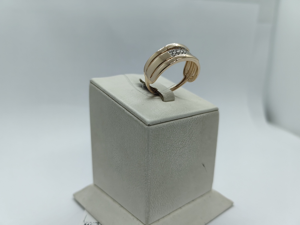 КОЛЬЦО С КАМНЯМИ (Au 585)