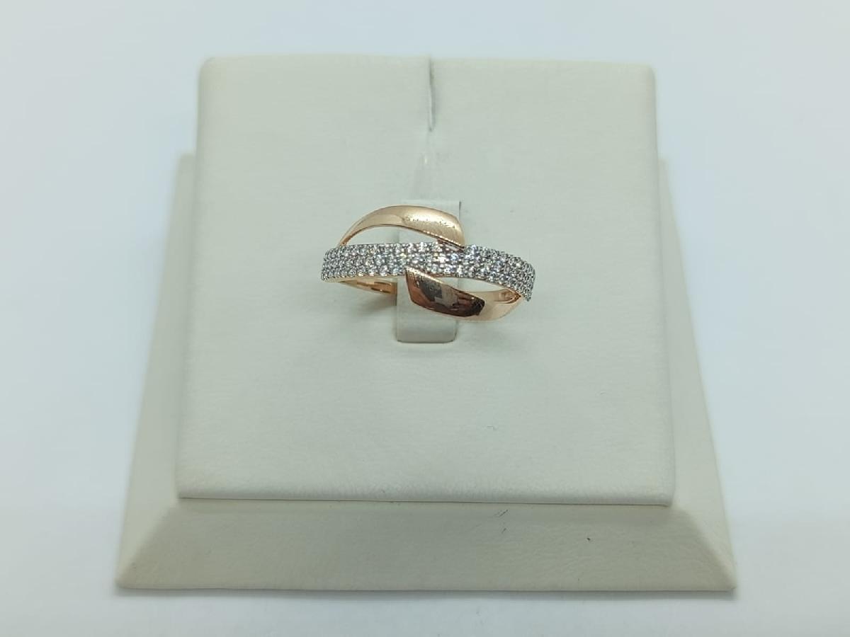 КОЛЬЦО С КАМНЯМИ (Au 585)