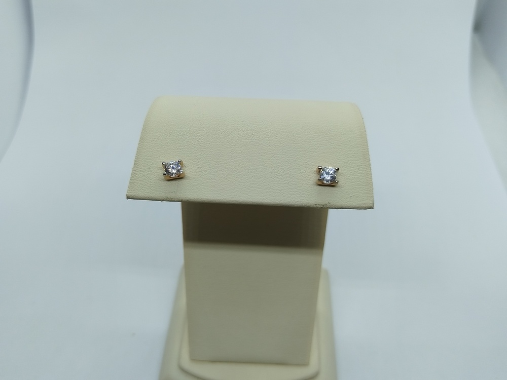 СЕРЬГИ ПУСЕТЫ с камнем (Au 585)