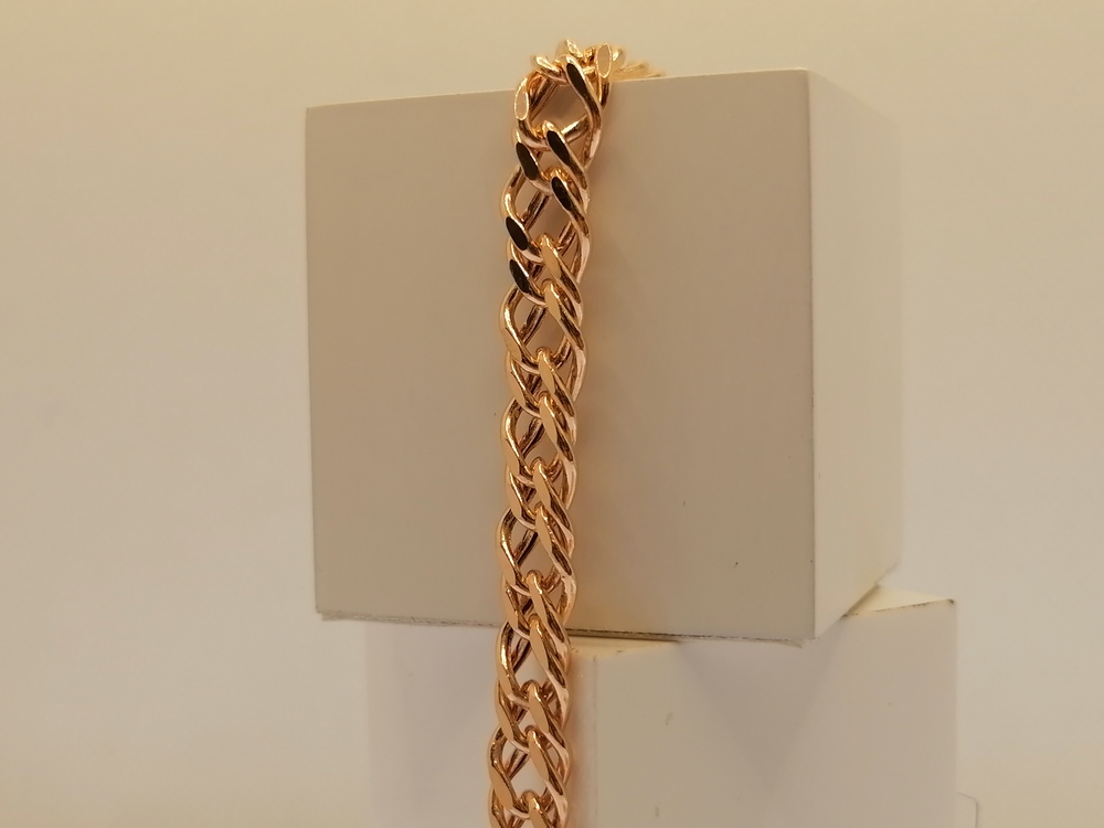 БРАСЛЕТ ПУСТОТЕЛЫЙ Ромб двойной (Au 585)