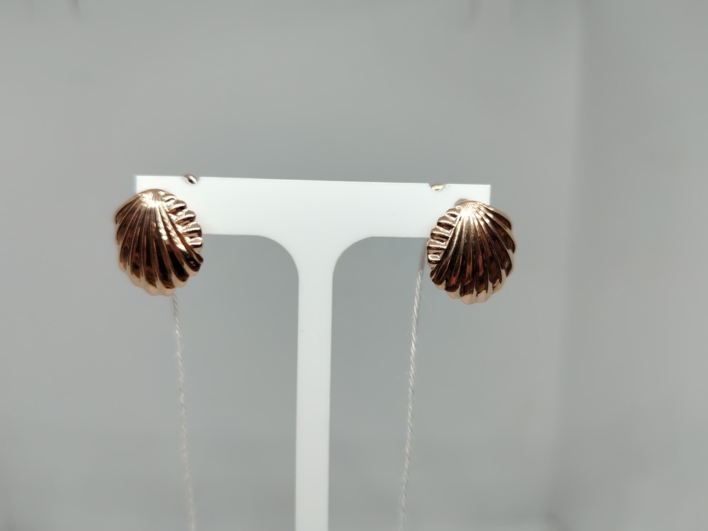 СБКМ585 СЕРЬГИ БЕЗ КАМНЯ (Au 585)