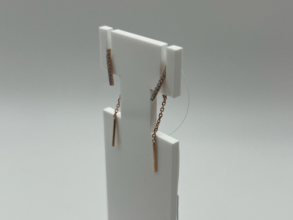 СЕРЬГИ ПРОДЕВКИ с камнями (Au 585)