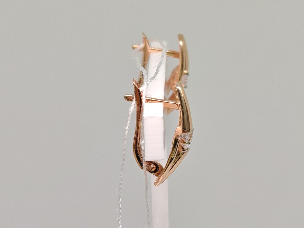 СЕРЬГИ С КАМНЕМ (Au 585)