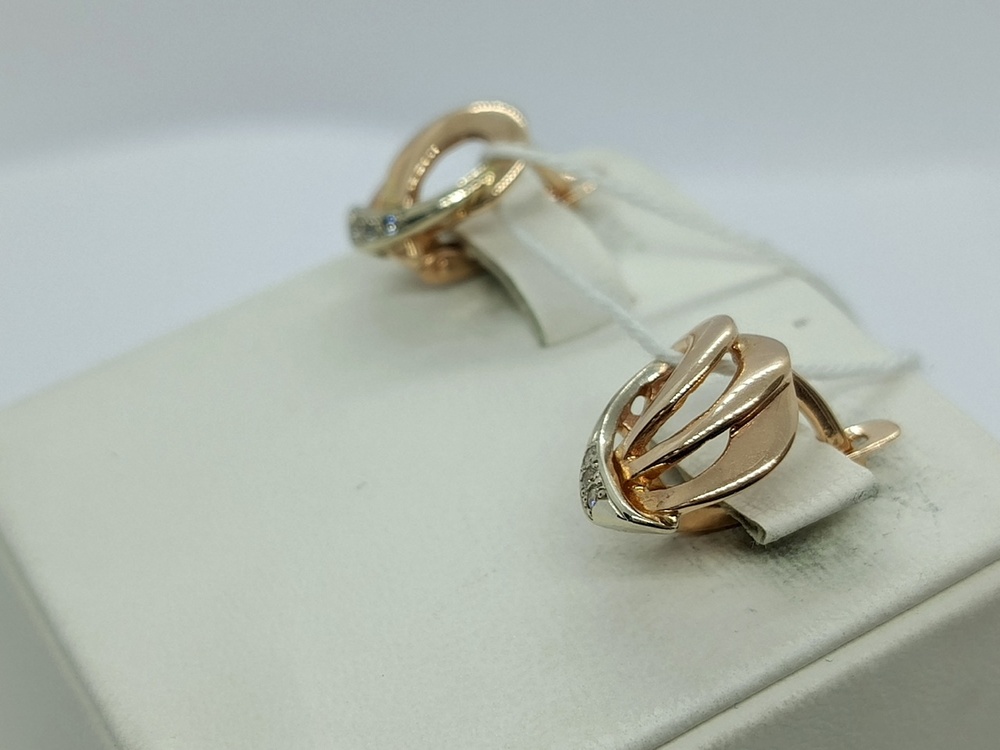 СКМИ585 СЕРЬГИ С КАМНЯМИ (Au 585)