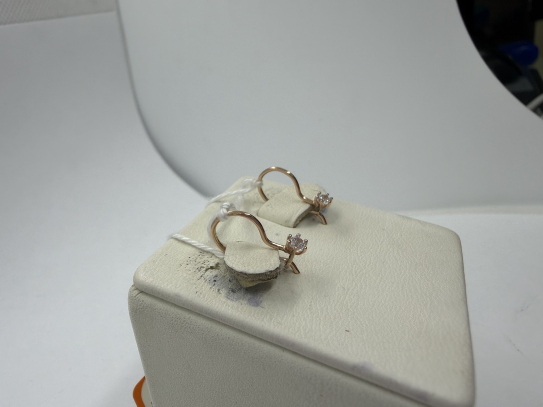 СЕРЬГИ С КАМНЕМ (Au 585)