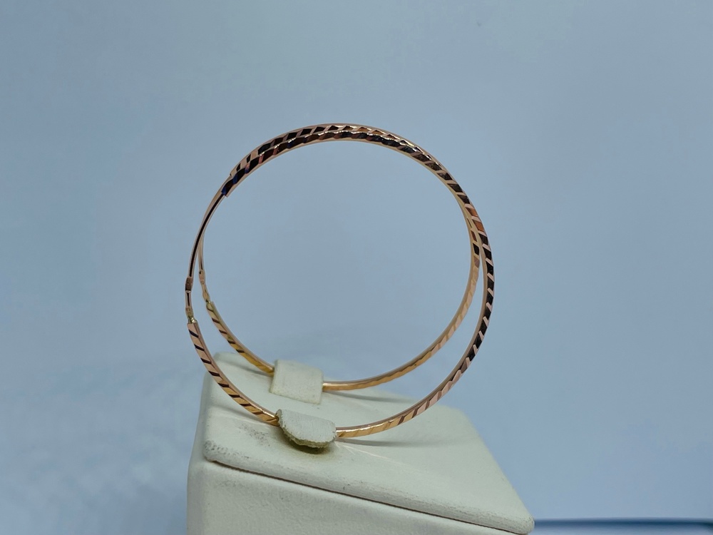 СЕРЬГИ КОНГО Рифленые (Au 585)