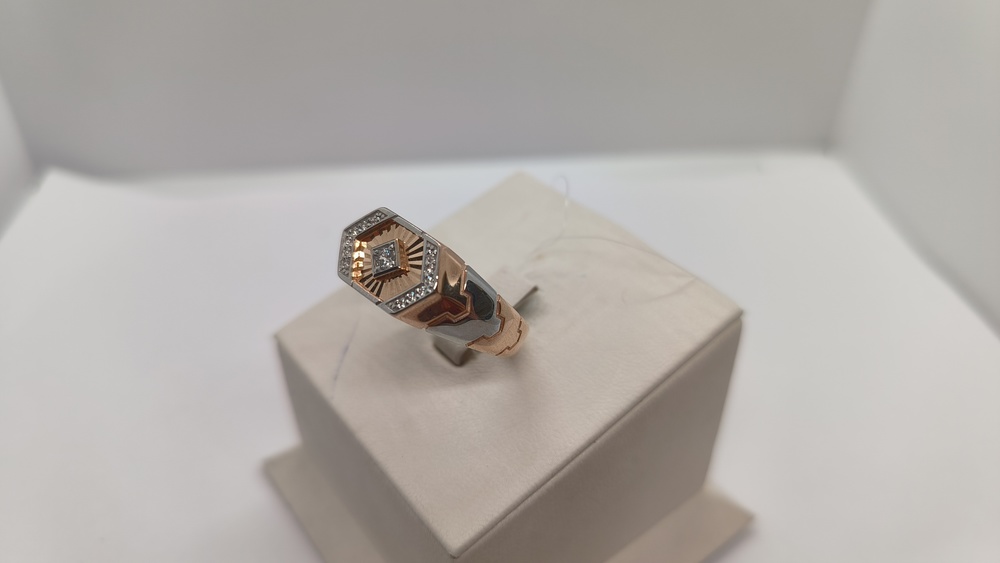 ПЕЧАТКА С КАМНЯМИ (Au 585)