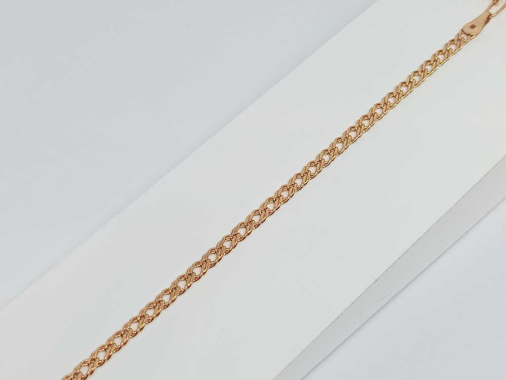 611106022 БРАСЛЕТ ПУСТОТЕЛЫЙ Ромб двойной (Au 585)