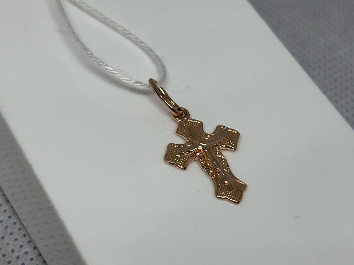 ПОДВЕСКА КРЕСТ БЕЗ КАМНЯ (Au 585)
