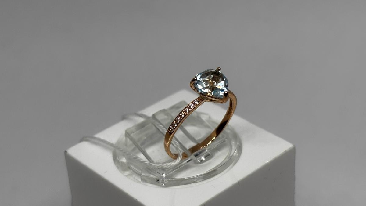 КОЛЬЦО С КАМНЯМИ (Au 585)