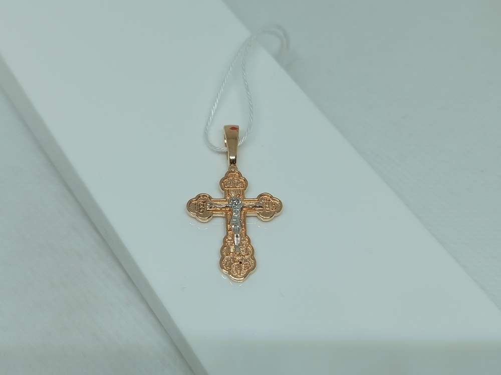 ПОДКБК585 ПОДВЕСКА КРЕСТ БЕЗ КАМНЯ (Au 585)