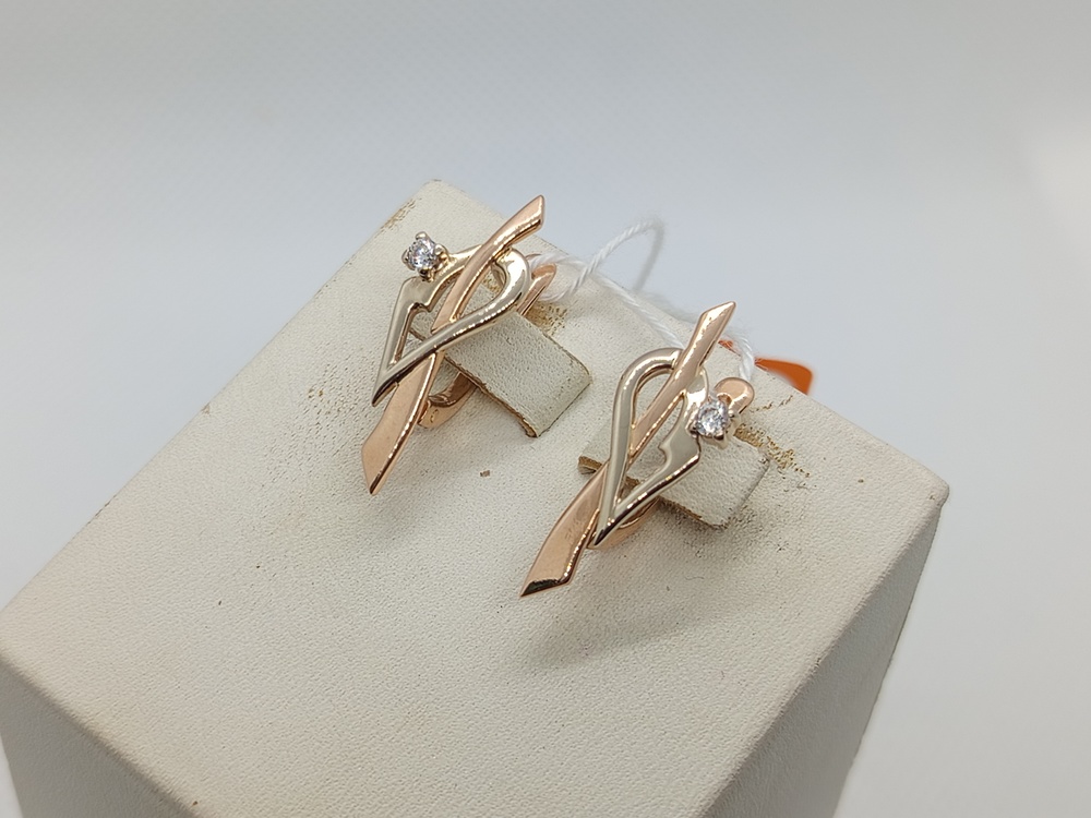 СЕРЬГИ С КАМНЕМ (Au 585)