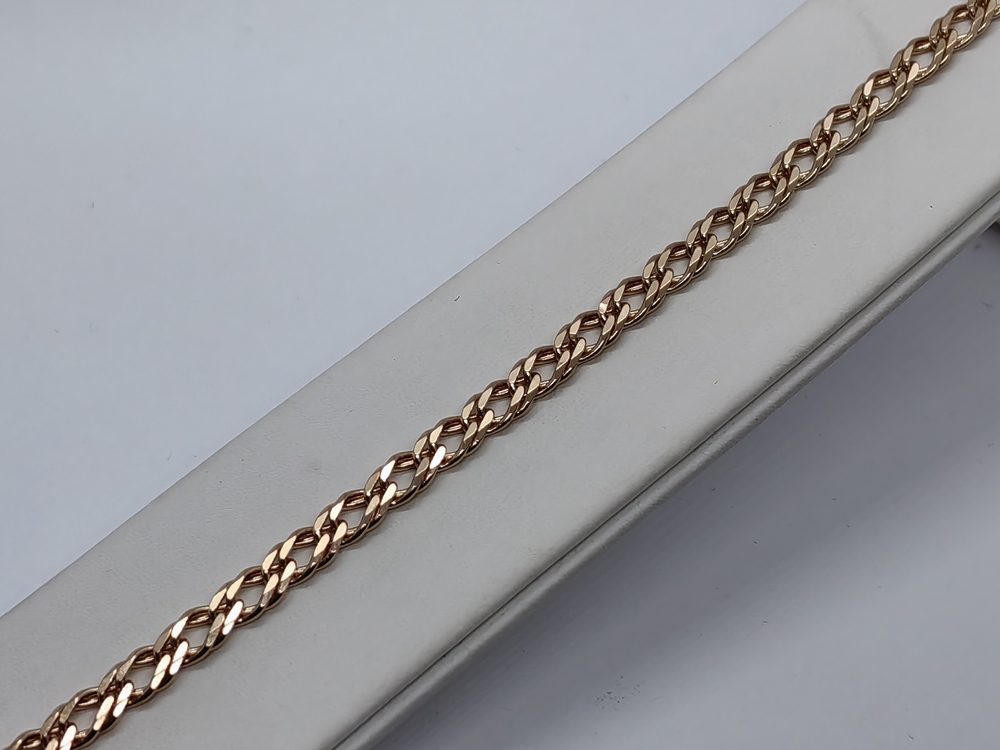 БРАСЛЕТ ПОЛНОВЕСНЫЙ Ромб двойной Au 585