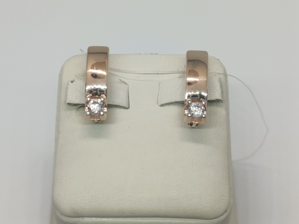 СЕРЬГИ С КАМНЕМ (Au 585)