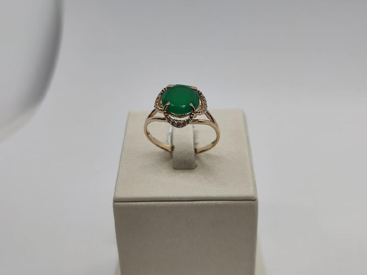 КОЛЬЦО С КАМНЯМИ (Au 585)