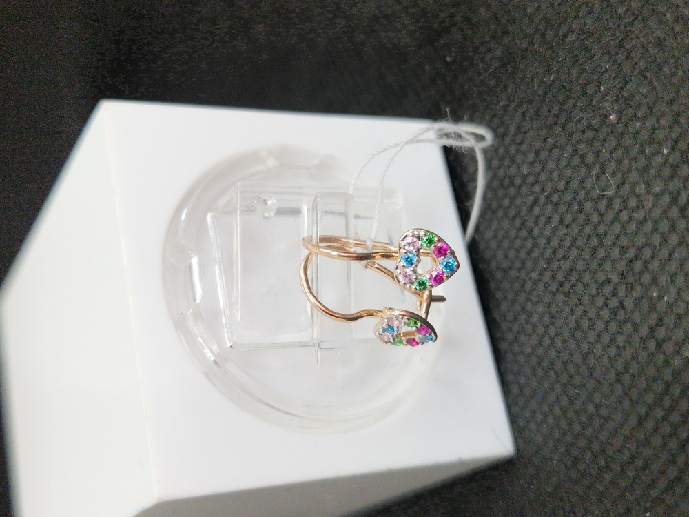 СКМИ585 СЕРЬГИ С КАМНЯМИ (Au 585)