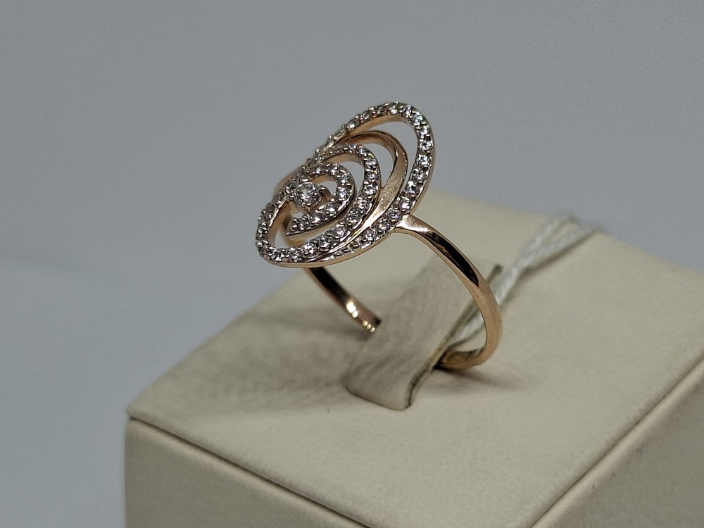 КОЛЬЦО С КАМНЯМИ (Au 585)