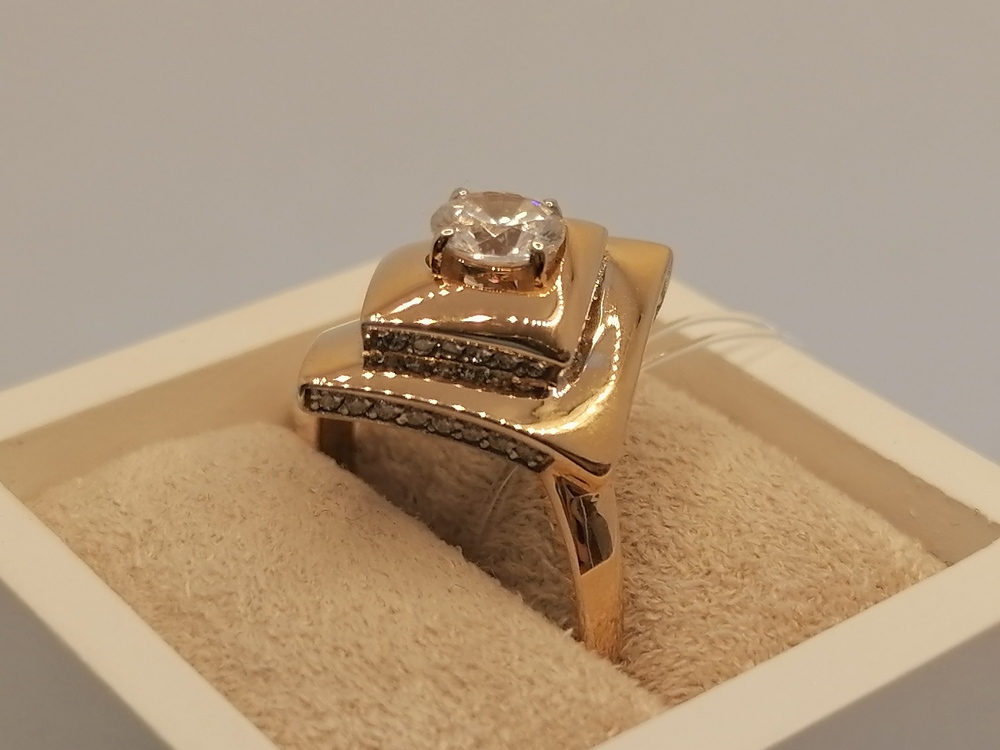 КОЛЬЦО С КАМНЯМИ (Au 585)