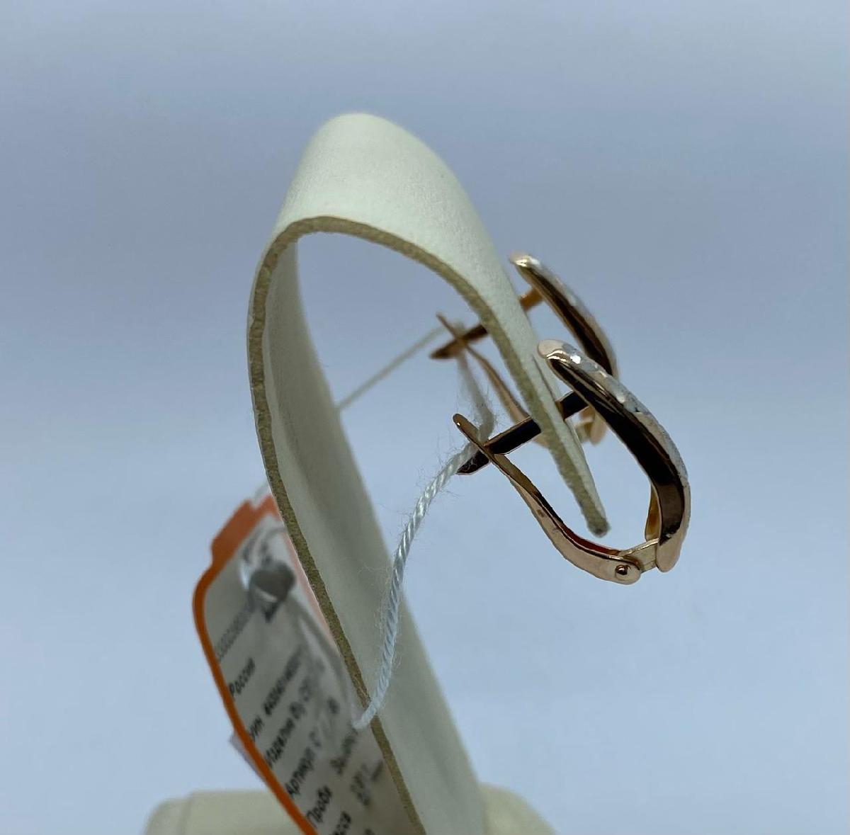 САЛМ585 СЕРЬГИ С АЛМАЗНОЙ ГРАНЬЮ (Au 585)