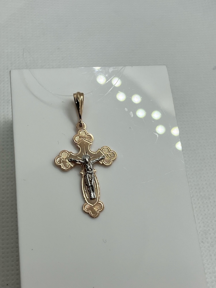 ПОДВЕСКА КРЕСТ без камня (Au 585)