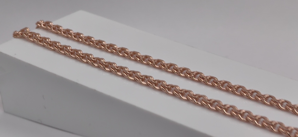 8080200П-60 ЦЕПЬ ПУСТОТЕЛАЯ Бисмарк (Au 585)