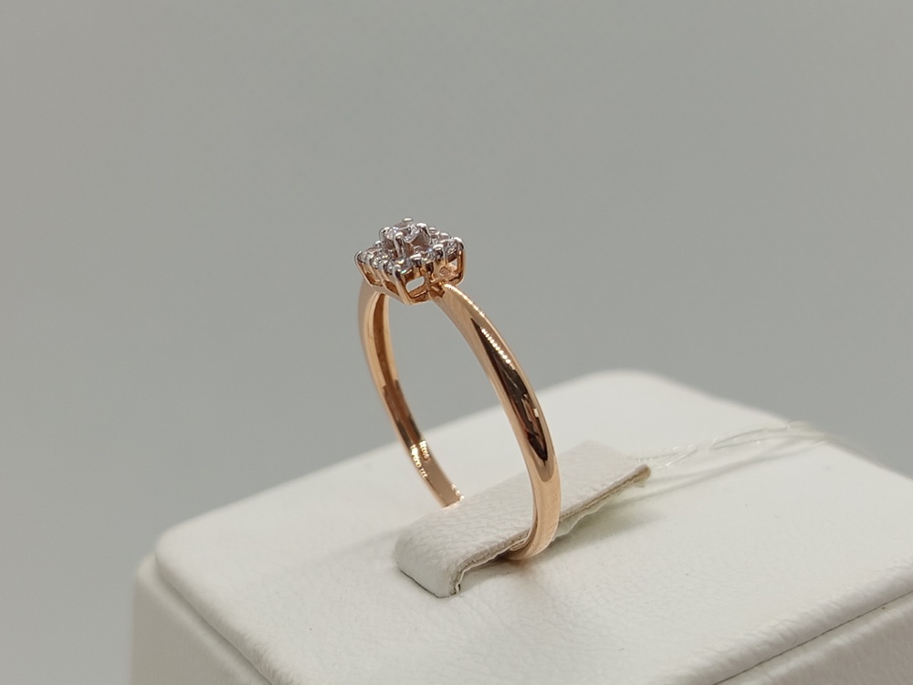 КОЛЬЦО С КАМНЯМИ (Au 585)