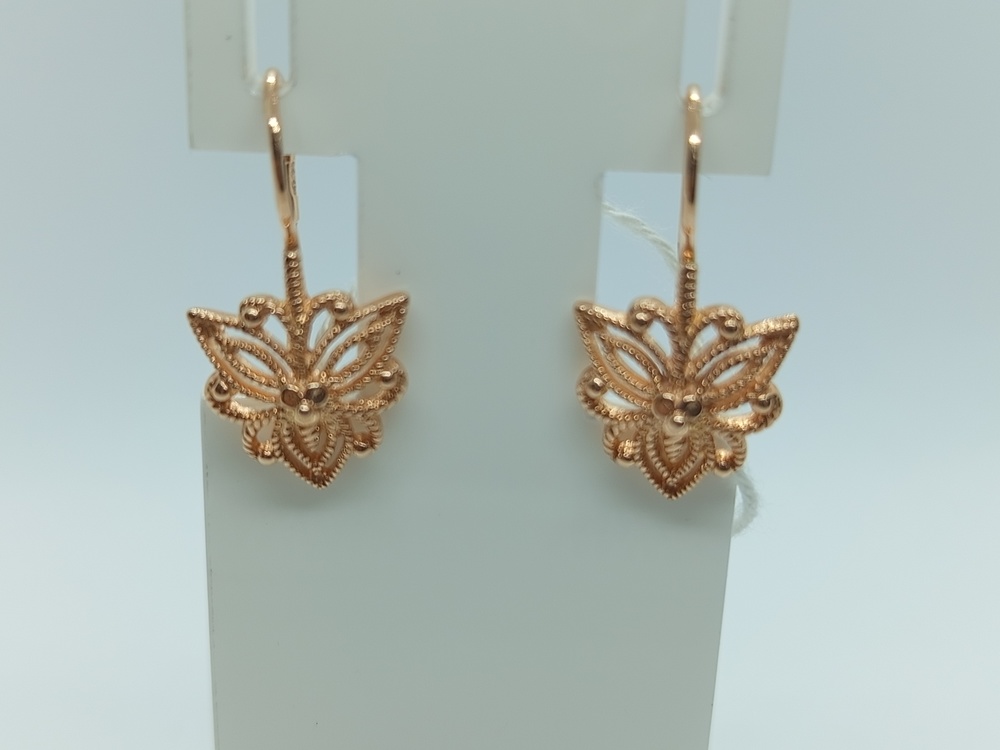 СБКМ585 СЕРЬГИ БЕЗ КАМНЯ (Au 585)