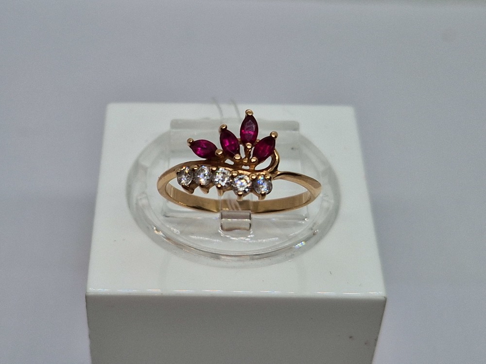 КОЛКМИ585 КОЛЬЦО С КАМНЯМИ (Au 585)