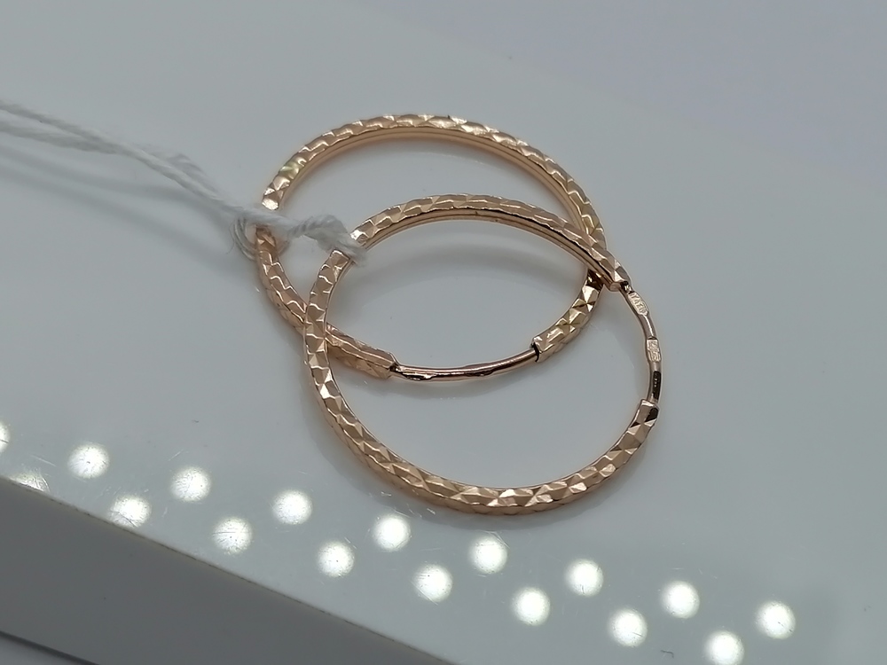 СКОН585 СЕРЬГИ КОНГО (Au 585)