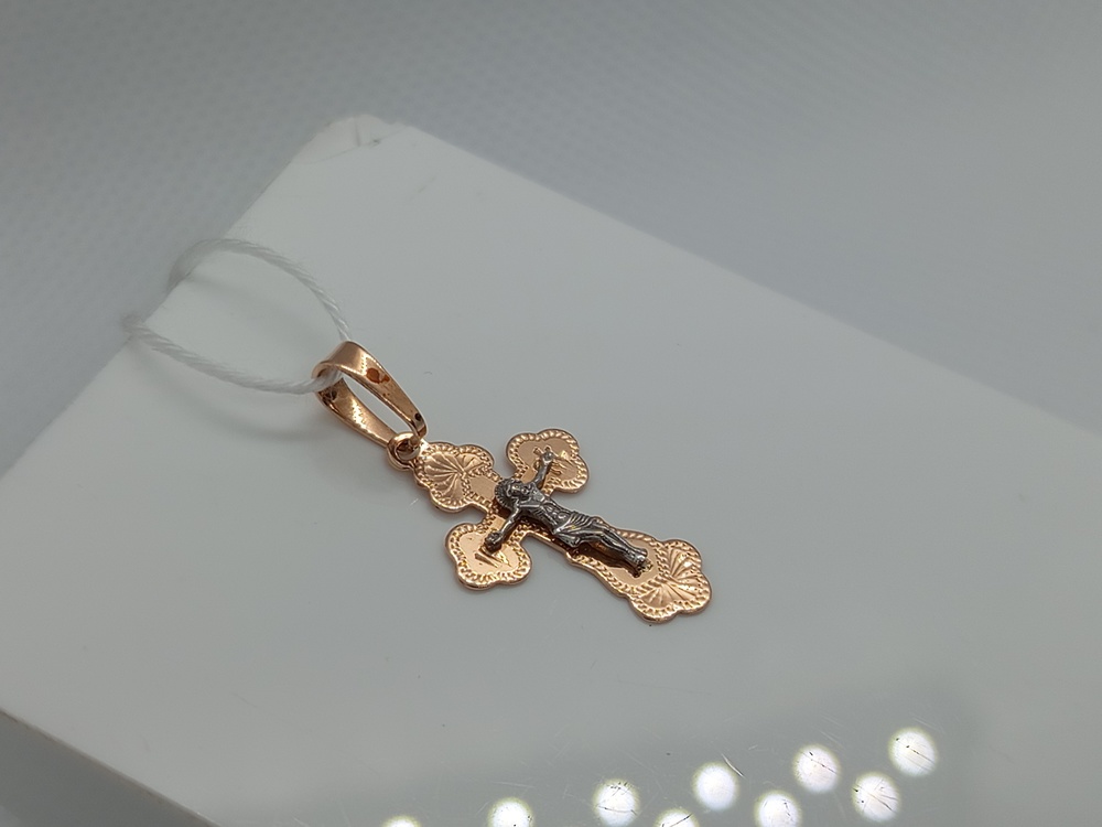 ПОДВЕСКА КРЕСТ БЕЗ КАМНЯ (Au 585)