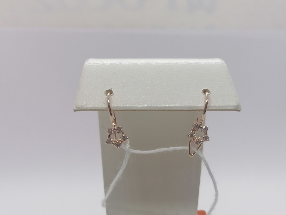 СКМИ585 СЕРЬГИ С КАМНЯМИ (Au 585)