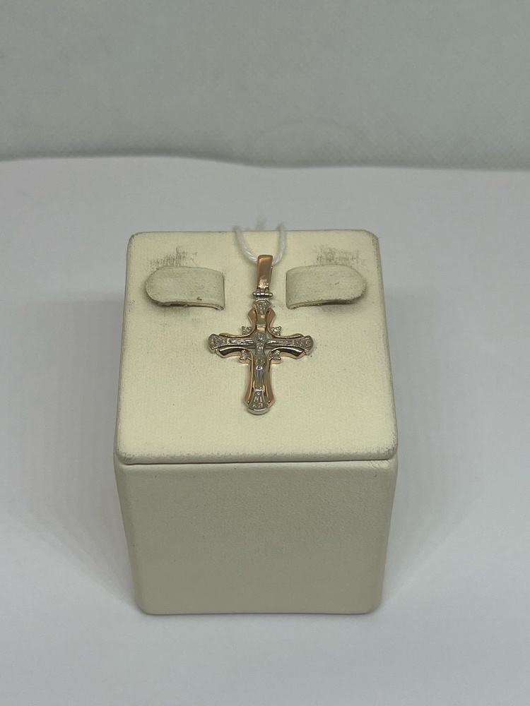 ПОДВЕСКА КРЕСТ С КАМНЯМИ (Au 585)