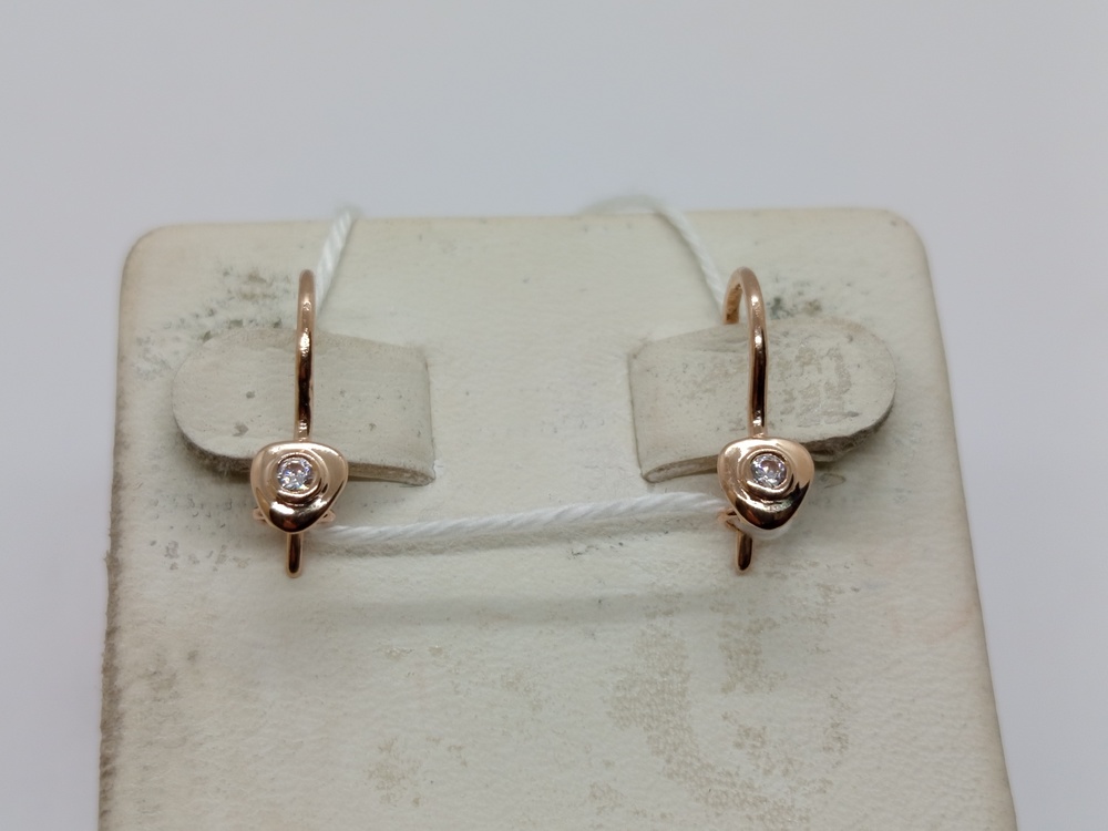 СЕРЬГИ С КАМНЕМ (Au 585)