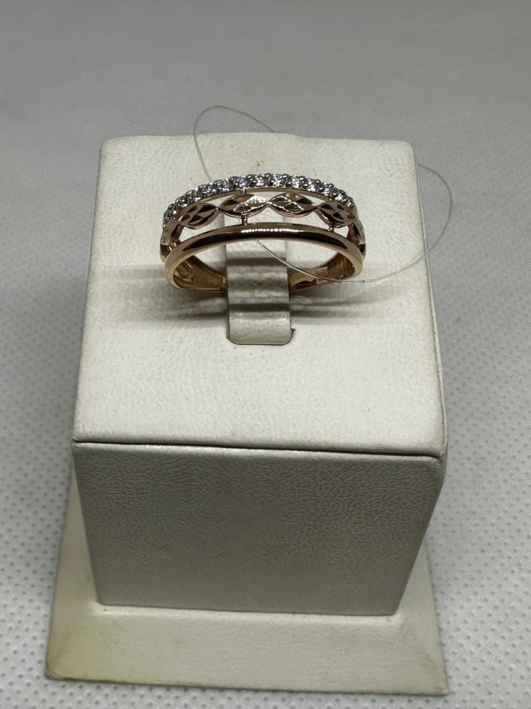 КОЛЬЦО С КАМНЯМИ (Au 585)