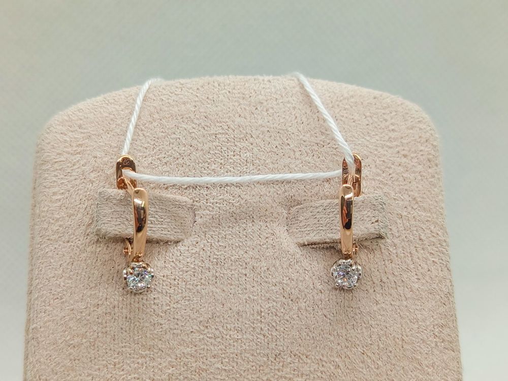 СЕРЬГИ С КАМНЕМ (Au 585)