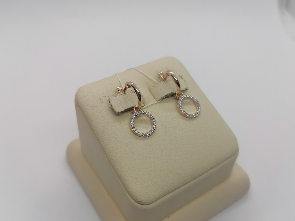 СКМИ585 СЕРЬГИ С КАМНЯМИ (Au 585)