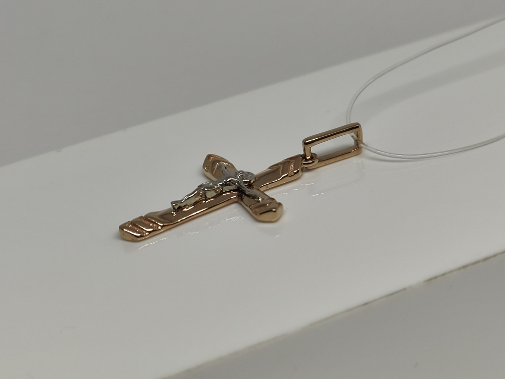 ПОДВЕСКА КРЕСТ без камня (Au 585)