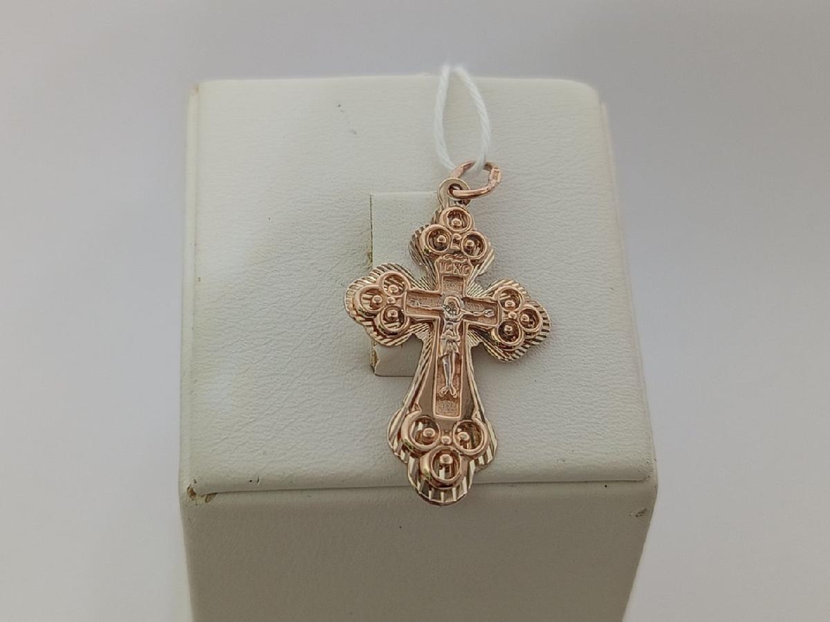 ПОДКБК585 ПОДВЕСКА КРЕСТ БЕЗ КАМНЯ (Au 585)